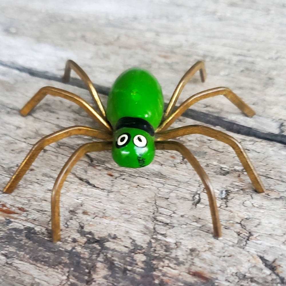 czech laqured spider brooch